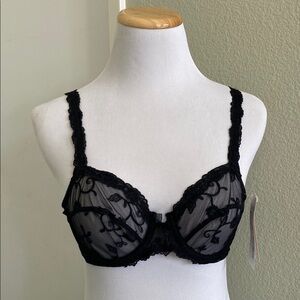 NWT **** Simone Perele Black Lace Underwire Bra